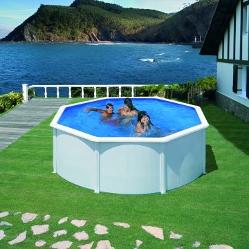 Piscine Hors sol Blanche CLASSIC Ø4.80m H=1.32m