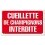 Panneau 300x200mm CUEILLETTE DES CHAMP. INTERDITE